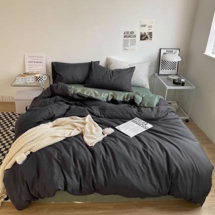 91家纺网 家纺一手货源 找家纺 （总）菲度 2022新款亲肤棉纯色四件套