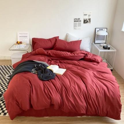 91家纺网 家纺一手货源 找家纺 （总）菲度 2022新款亲肤棉纯色四件套