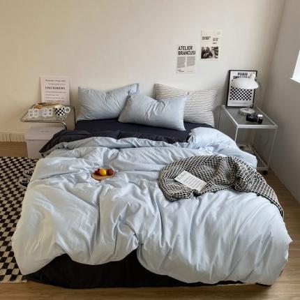 91家纺网 家纺一手货源 找家纺 （总）菲度 2022新款亲肤棉纯色四件套