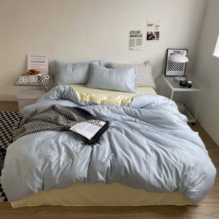 91家纺网 家纺一手货源 找家纺 （总）菲度 2022新款亲肤棉纯色四件套