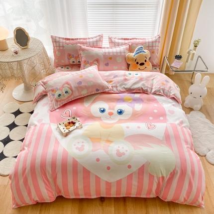 91家纺网 家纺一手货源 找家纺 （总）艺玲2023新款迪士尼大版双面亲肤磨毛印花四件套