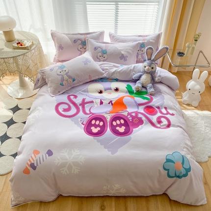 91家纺网 家纺一手货源 找家纺 （总）艺玲2023新款迪士尼大版双面亲肤磨毛印花四件套