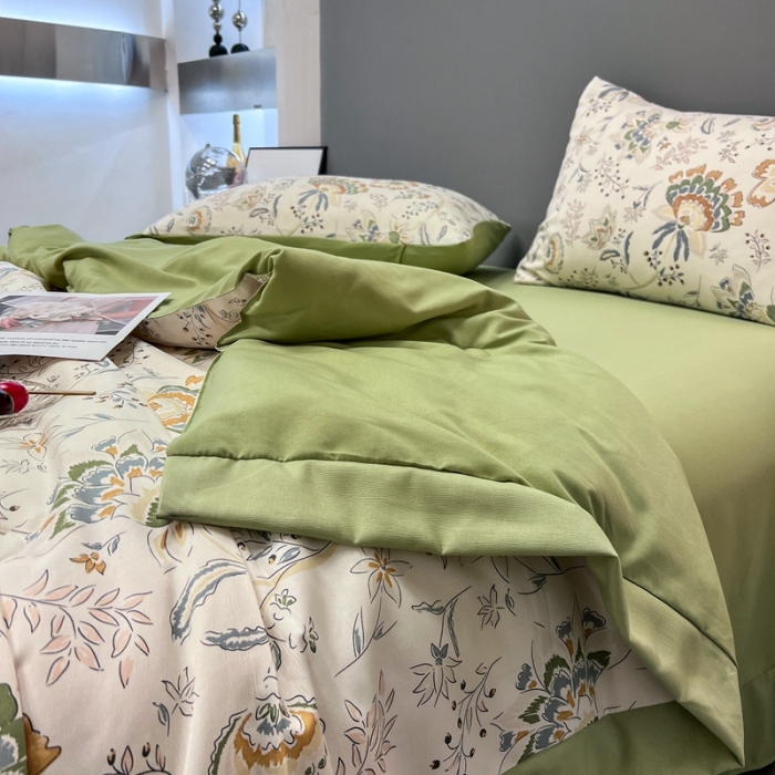 91家纺网 家纺一手货源 找家纺 （总）慕尚 2025新款水洗棉麻夏被四件套