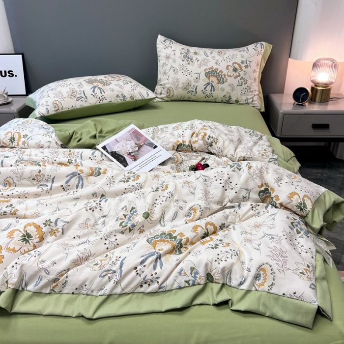 91家纺网 家纺一手货源 找家纺 （总）慕尚 2025新款水洗棉麻夏被四件套