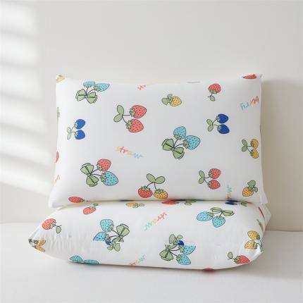 91家纺网 家纺一手货源 找家纺 灰鲸 2025新款针织云柔枕 草莓画