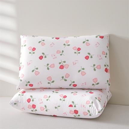 91家纺网 家纺一手货源 找家纺 灰鲸 2025新款针织云柔枕 蜜茶花