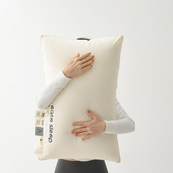 91家纺网 家纺一手货源 找家纺 拾光枕芯 2023新款60支易眠超软舒睡枕全棉酒店枕低软枕 低软枕