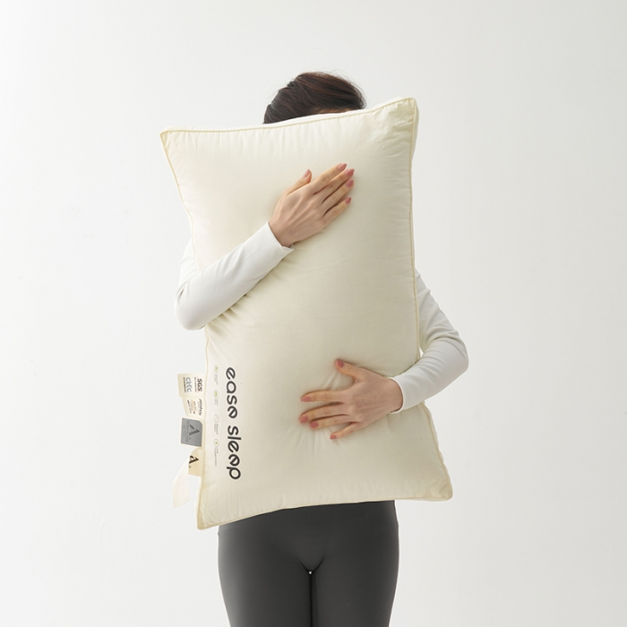 91家纺网 家纺一手货源 找家纺 拾光枕芯 2023新款60支易眠超软舒睡枕全棉酒店枕低软枕 低软枕