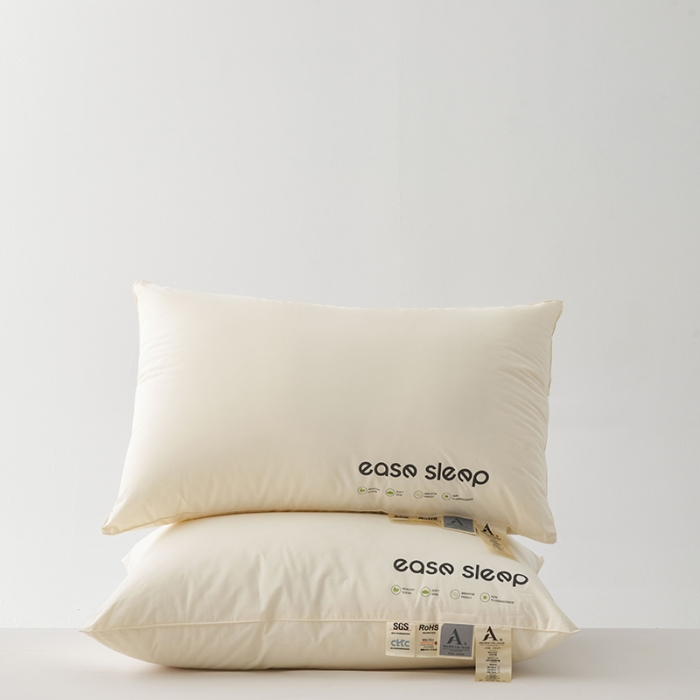 91家纺网 家纺一手货源 找家纺 拾光枕芯 2023新款60支易眠超软舒睡枕全棉酒店枕低软枕 低软枕