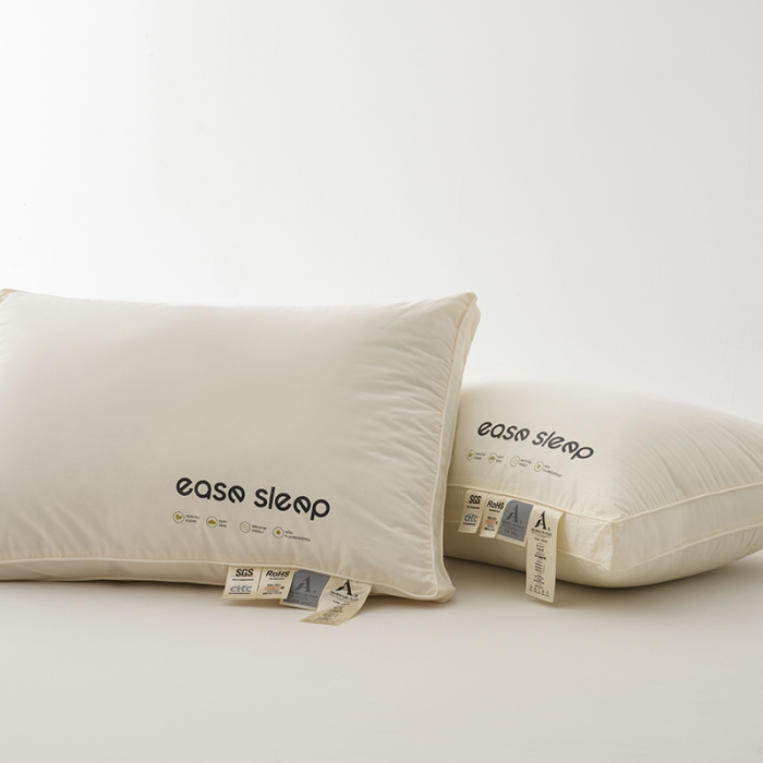 91家纺网 家纺一手货源 找家纺 拾光枕芯 2023新款60支易眠超软舒睡枕全棉酒店枕低软枕 立体高枕