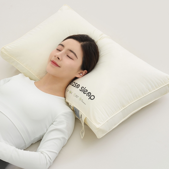 91家纺网 家纺一手货源 找家纺 拾光枕芯 2023新款60支易眠超软舒睡枕全棉酒店枕低软枕 立体高枕