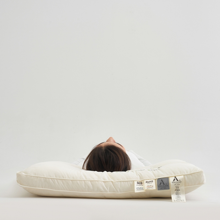 91家纺网 家纺一手货源 找家纺 拾光枕芯 2023新款60支易眠超软舒睡枕全棉酒店枕低软枕 水洗中枕