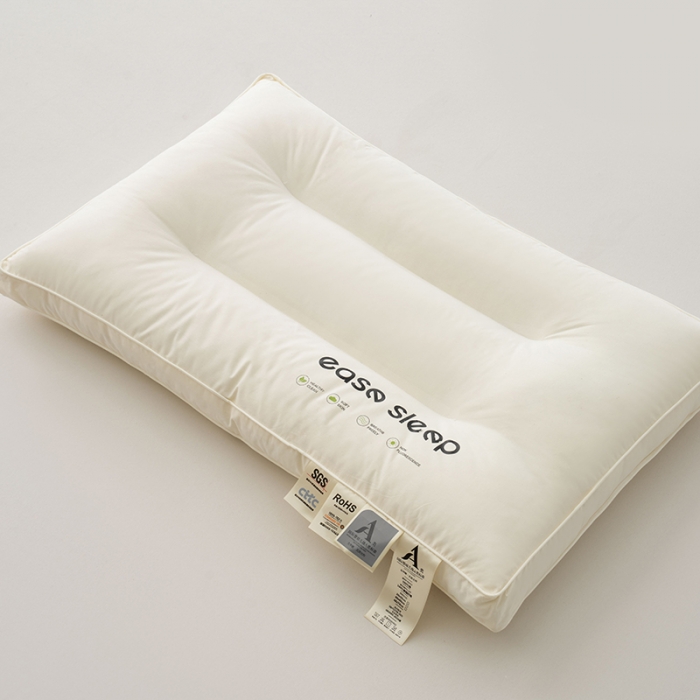 91家纺网 家纺一手货源 找家纺 拾光枕芯 2023新款60支易眠超软舒睡枕全棉酒店枕低软枕 立体中枕