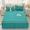 91家纺网 家纺一手货源 找家纺 诺梵家纺 2024新款0.5凉感丝乳胶凉席床裙款三件套 翡翠绿