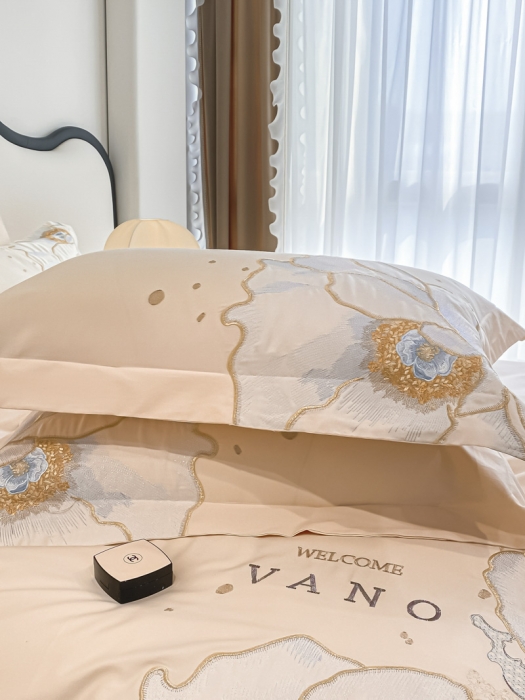 91家纺网 家纺一手货源 找家纺 总 品家居 2025新款长绒棉四件套-芬妮