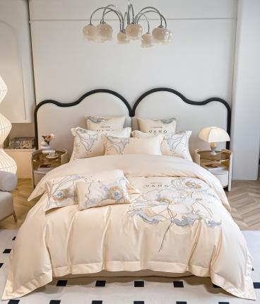 品家居 2025新款长绒棉四件套-芬妮 灰调玉