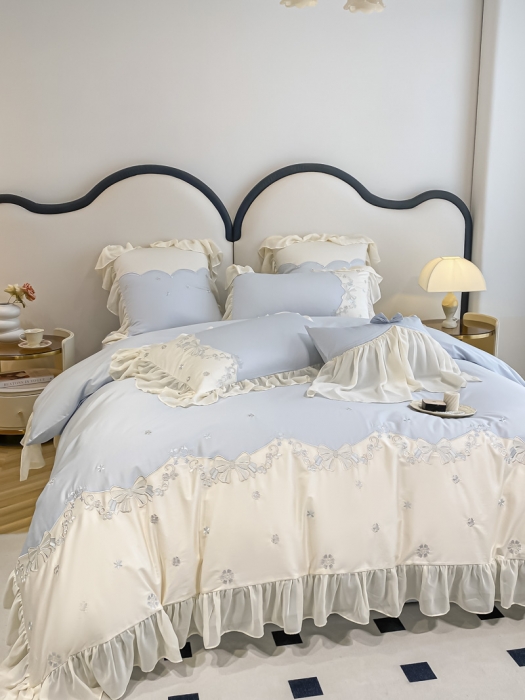 91家纺网 家纺一手货源 找家纺 总 品家居 2025新款长绒棉四件套-嘉兰