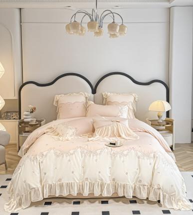 品家居 2025新款长绒棉四件套-嘉兰 嘉兰-粉色