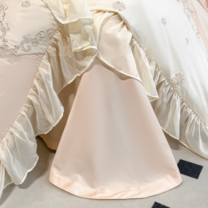 91家纺网 家纺一手货源 找家纺 品家居 2025新款长绒棉四件套-嘉兰 嘉兰-粉色