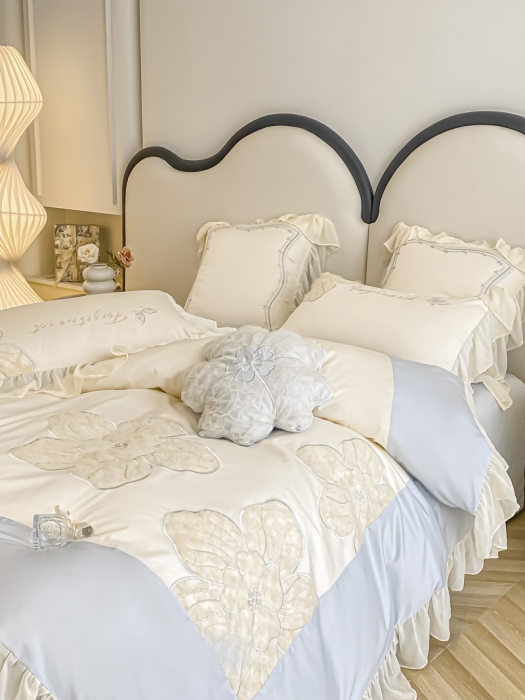 91家纺网 家纺一手货源 找家纺 总 品家居 2025新款长绒棉四件套-凯莉