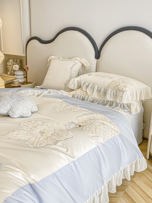 91家纺网 家纺一手货源 找家纺 总 品家居 2025新款长绒棉四件套-凯莉