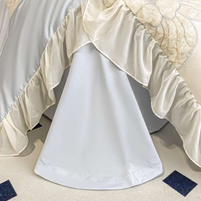 91家纺网 家纺一手货源 找家纺 品家居 2025新款长绒棉四件套-凯莉 凯莉-蓝色