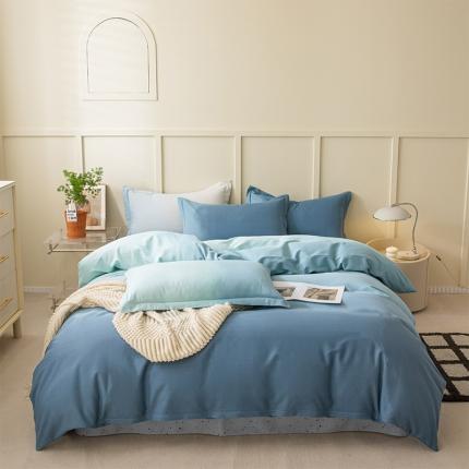 91家纺网 家纺一手货源 找家纺 （总）卧趣 2023新款全棉磨毛四件套渐变风印花四件套