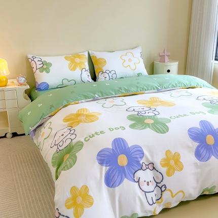 91家纺网 家纺一手货源 找家纺 芃成 2023新款全棉13070单被套 花园乐宠