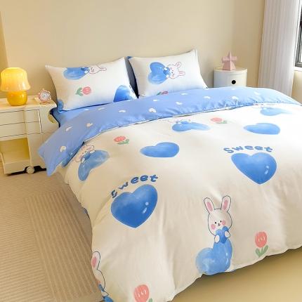 91家纺网 家纺一手货源 找家纺 芃成 2023新款全棉13070单被套 开心兔