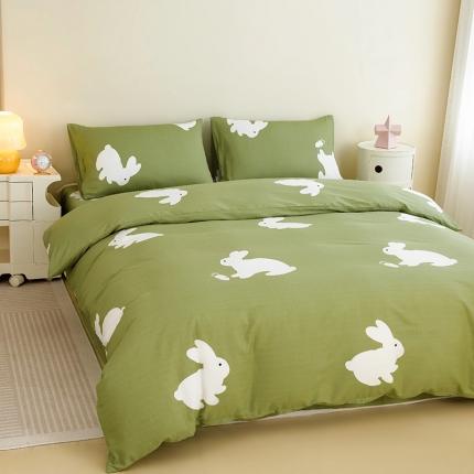 91家纺网 家纺一手货源 找家纺 芃成 2023新款全棉13070单被套 可爱兔