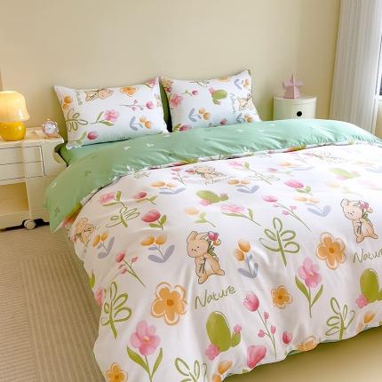 91家纺网 家纺一手货源 找家纺 芃成 2023新款全棉13070单被套 小园丁