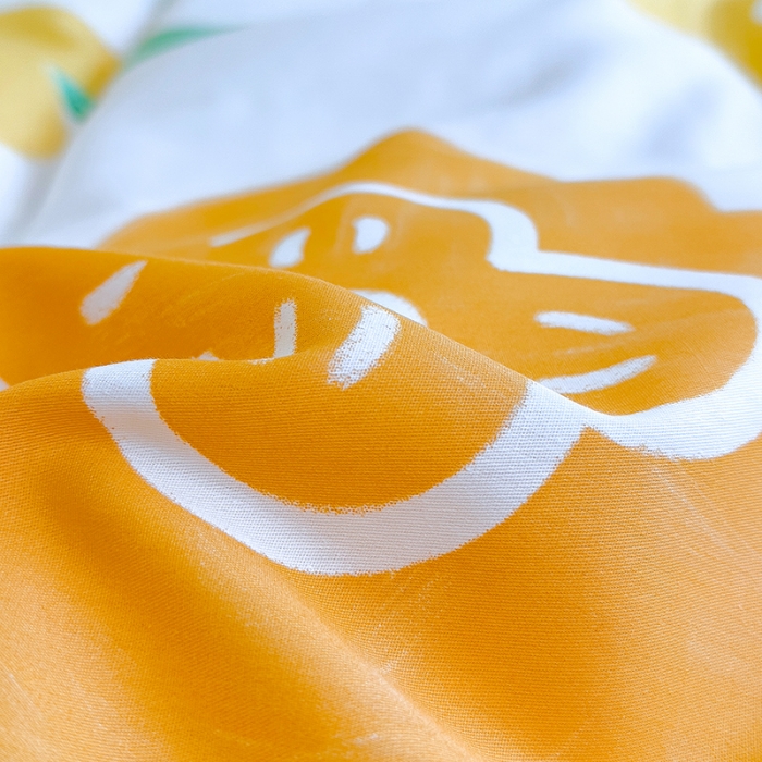 91家纺网 家纺一手货源 找家纺 芃成 2023新款全棉13070单被套 春天里 桔