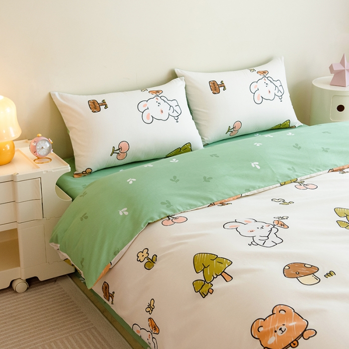 91家纺网 家纺一手货源 找家纺 芃成 2023新款全棉13070单被套 动物世界