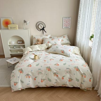 91家纺网 家纺一手货源 找家纺 （总）惠居家 2023新款13372全棉小清新三件套四件套