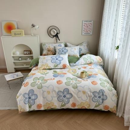 91家纺网 家纺一手货源 找家纺 （总）惠居家 2023新款13372全棉小清新三件套四件套