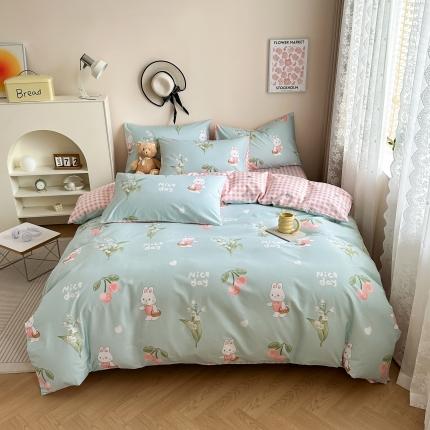 91家纺网 家纺一手货源 找家纺 （总）惠居家 2023新款13372全棉小清新三件套四件套