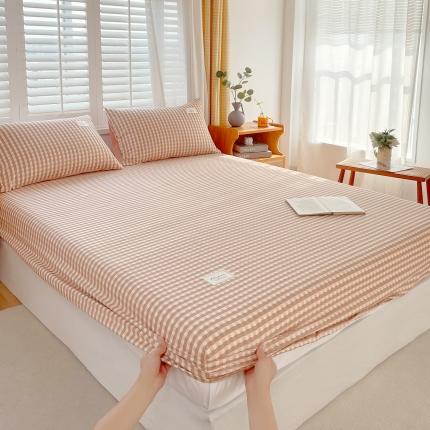 91家纺网 家纺一手货源 找家纺 （总）宝士康家纺2024新款10A抗菌无印风系列床笠三件套