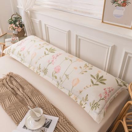 91家纺网 家纺一手货源 找家纺 梦舒羽 2025新款水洗棉麻单人枕头套亲肤双人枕套 繁花似锦