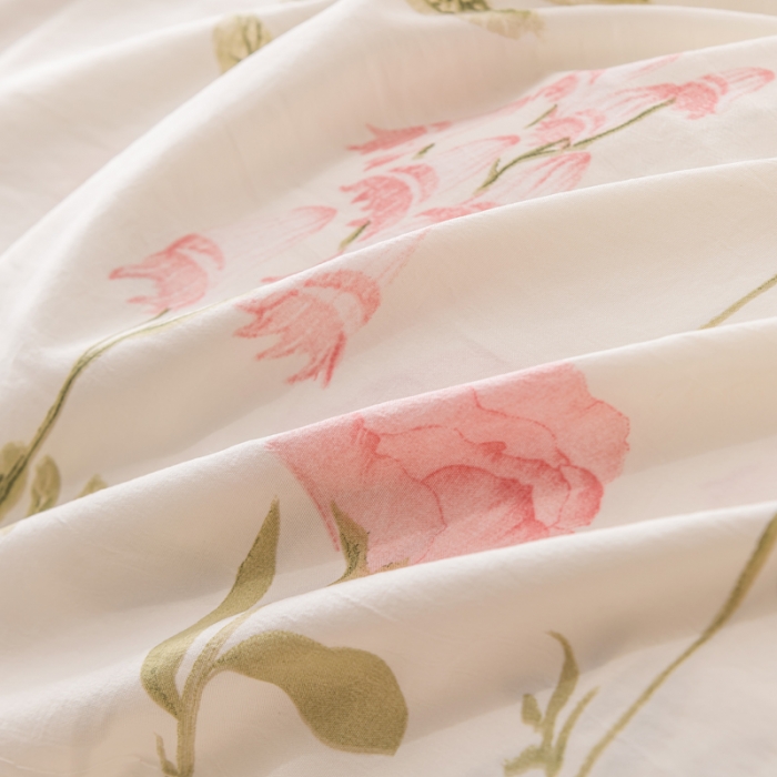 91家纺网 家纺一手货源 找家纺 梦舒羽 2025新款水洗棉麻单人枕头套亲肤双人枕套 繁花似锦