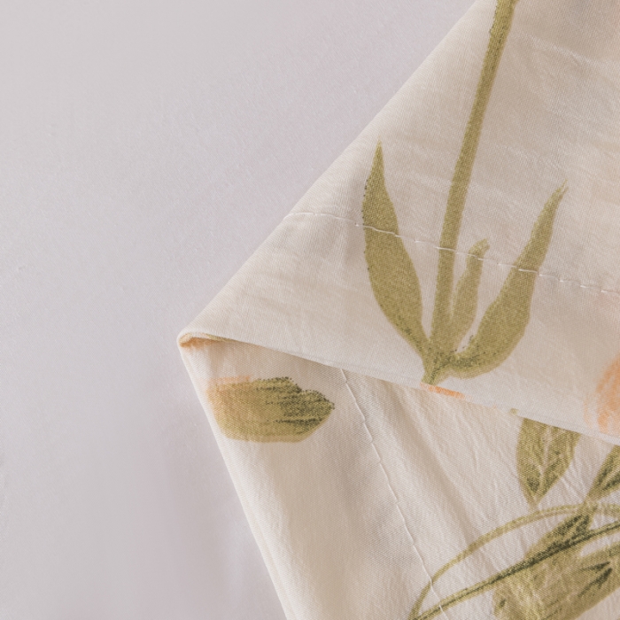 91家纺网 家纺一手货源 找家纺 梦舒羽 2025新款水洗棉麻单人枕头套亲肤双人枕套 繁花似锦