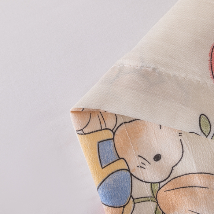 91家纺网 家纺一手货源 找家纺 梦舒羽 2025新款水洗棉麻单人枕头套亲肤双人枕套 花中兔