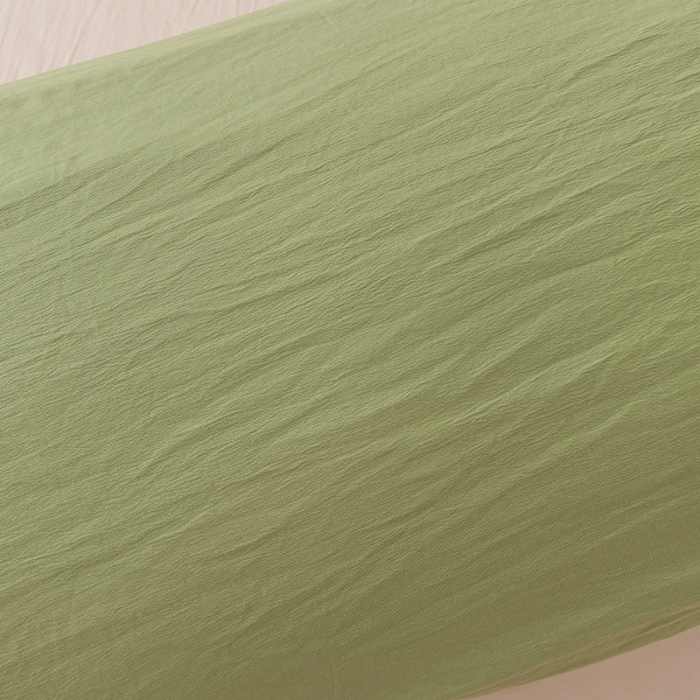 91家纺网 家纺一手货源 找家纺 梦舒羽 2025新款水洗棉麻单人枕头套亲肤双人枕套 牛油果绿