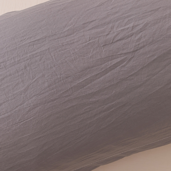 91家纺网 家纺一手货源 找家纺 梦舒羽 2025新款水洗棉麻单人枕头套亲肤双人枕套 月灰