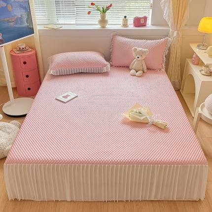 91家纺网 家纺一手货源 找家纺 （总）苹果星 2023新款床裙款凉感豆豆乳胶凉席