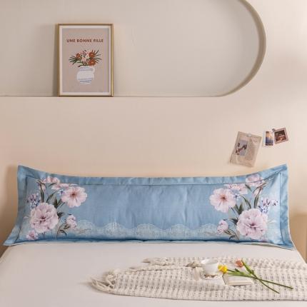 91家纺网 家纺一手货源 找家纺 久云居 2024新款冰丝大版数码印花枕套工艺冰丝枕套 花语