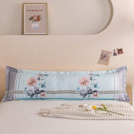 91家纺网 家纺一手货源 找家纺 久云居 2024新款冰丝大版数码印花枕套工艺冰丝枕套 图尔花开