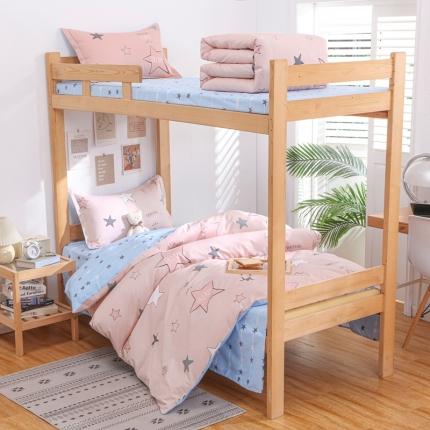 91家纺网 家纺一手货源 找家纺 棉造 13372纯棉学生宿舍上下床套件全棉三件套六件套 星空-MZ