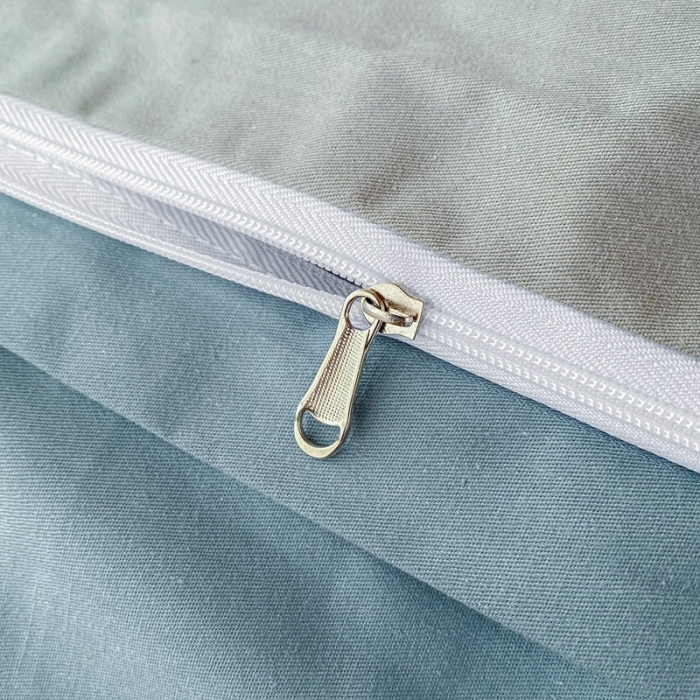 91家纺网 家纺一手货源 找家纺 棉造 2023新款13372纯棉学生宿舍上下床套件全棉三件套六件套 蓝灰-MZ