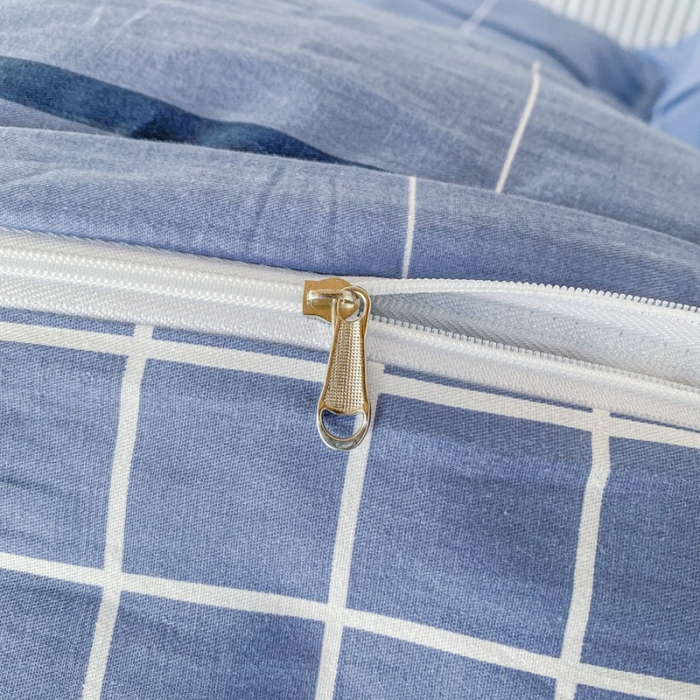 91家纺网 家纺一手货源 找家纺 棉造 13372纯棉学生宿舍上下床套件全棉三件套六件套 魅蓝-MZ