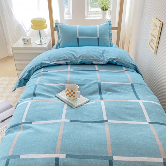 91家纺网 家纺一手货源 找家纺 棉造 13372纯棉学生宿舍上下床套件全棉三件套六件套 梦想格调-MZ